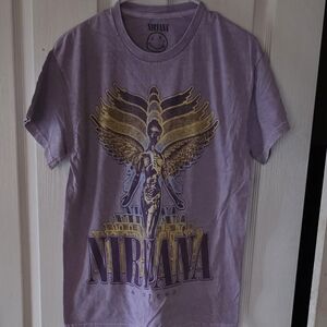 NIRVANA Purple and Gold Angel Tee